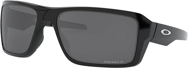 OAKLEY MEN'S DOUBLE EDGE RECTANGULAR SUNGLASSES, POLISHED BLACK/PRIZM BLACK POLARIZED, OO9380 66