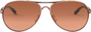 OAKLEY WOMEN'S FEEDBACK AVIATOR SUNGLASSES, ROSE GOLD/VR50 BROWN GRADIENT, OO4079 59