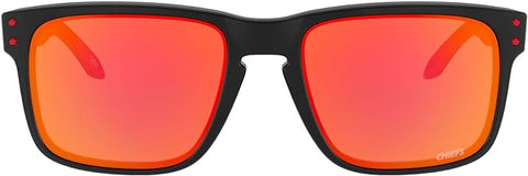 OAKLEY MEN'S HOLBROOK SUNGLASSES, MATTE BLACK/PRIZM RUBY, OO9102 55