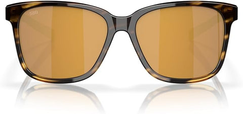 COSTA DEL MAR MAY SUNGLASSES, TORTOISE/GOLD MIRRORED 580G, 57