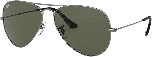 RAY-BAN AVIATOR CLASSIC Matte Grey/G-15 Green, 62-WF