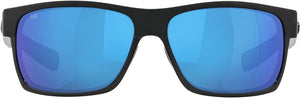 COSTA DEL MAR MAN SUNGLASSES SHINY BLACK FRAME - BLUE MIRROR LENSES, 60