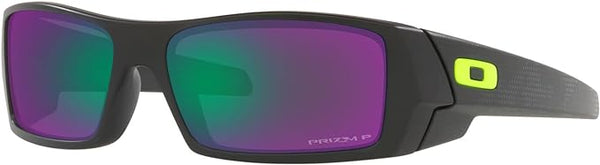 OAKLEY MEN'S GASCAN RECTANGULAR SUNGLASSES, HI RES MATTE BLACK/PRIZM JADE POLARIZED, OO9014 60