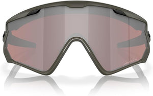 OAKLEY MEN'S WIND JACKET 2.0 RECTANGULAR SUNGLASSES, MATTE OLIVE/PRIZM SNOW BLACK, OO9418 45