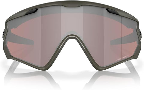 OAKLEY MEN'S WIND JACKET 2.0 RECTANGULAR SUNGLASSES, MATTE OLIVE/PRIZM SNOW BLACK, OO9418 45