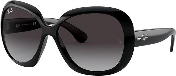 RAY-BAN WOMEN'S JACKIE OHH II BUTTERFLY SUNGLASSES, BLACK/LIGHT GREY GRADIENT DARK GREY, RB4098 60