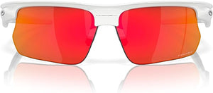 OAKLEY MEN'S BISPHAERA RECTANGULAR SUNGLASSES, POLISHED WHITE/PRIZM RUBY, OO9400 68