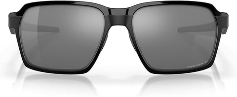 OAKLEY MEN'S PARLAY RECTANGULAR SUNGLASSES, MATTE BLACK/PRIZM BLACK POLARIZED, OO4143 58