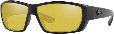 COSTA DEL MAR MAN SUNGLASSES BLACKOUT FRAME, SUNRISE SILVER MIRROR LENSES, 62