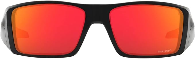 OAKLEY MEN'S  HELIOSTAT RECTANGULAR SUNGLASSES, POLISHED BLACK/PRIZM RUBY, OO9231 61