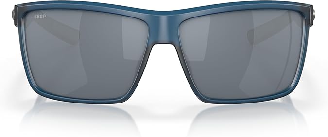 COSTA DEL MAR MAN SUNGLASSES MATTE ATLANTIC BLUE FRAME, GRAY SILVER MIRROR LENSES, 60