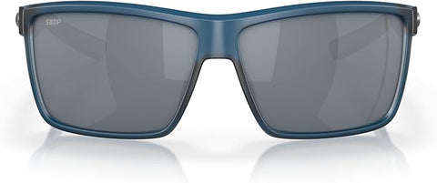 COSTA DEL MAR MAN SUNGLASSES MATTE ATLANTIC BLUE FRAME, GRAY SILVER MIRROR LENSES, 60