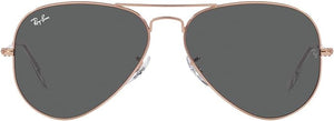 RAY-BAN CLASSIC AVIATOR SUNGLASSES, ROSE GOLD/DARK GREY, RB3025 62