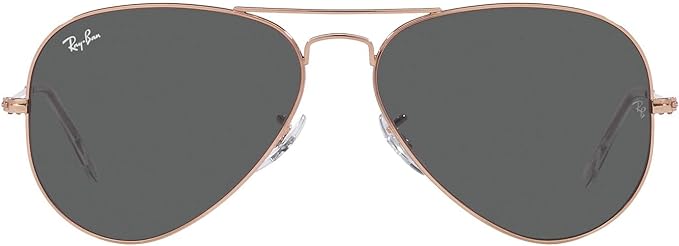 RAY-BAN CLASSIC AVIATOR SUNGLASSES, ROSE GOLD/DARK GREY, RB3025 55