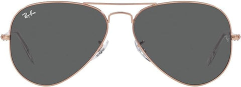 CLASSIC AVIATOR SUNGLASSES, ROSE GOLD/DARK GREY, RB3025 55