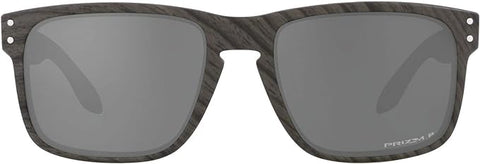 OAKLEY MEN'S HOLBROOK SQUARE SUNGLASSES, WOODGRAIN/PRIZM BLACK POLARIZED, OO9102 55