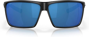 COSTA DEL MAR MAN SUNGLASSES, MATTE BLACK FRAME - BLUE MIRROR LENSES - 63