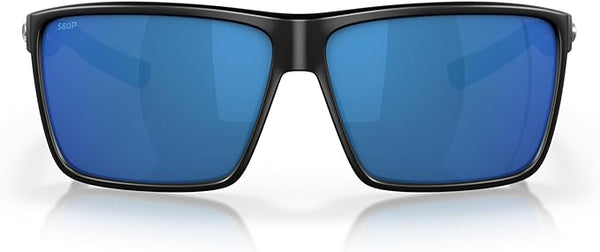 COSTA DEL MAR MAN SUNGLASSES, MATTE BLACK FRAME - BLUE MIRROR LENSES - 63