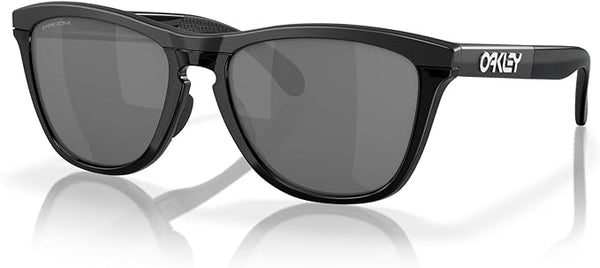 OAKLEY FROGSKINS RANGE LOW BRIDGE FIT ROUND SUNGLASSES, MATTE BLACK/BLACK INK/PRIZM BLACK, OO9284A  55