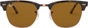 RAY-BAN CLUBMASTER SQUARE SUNGLASSES, HAVANA/ROSE GOLD/B-15 BROWN, RB3016 51