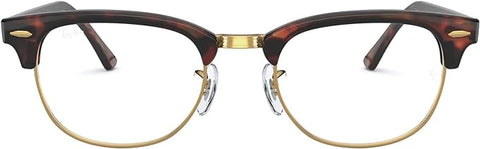 CLUBMASTER SQUARE PRESCRIPTION EYEGLASS FRAMES, MOCK TORTOISE/DEMO LENS, RX5154 49