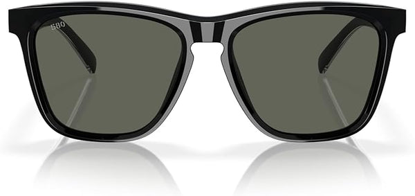 COSTA DEL MAR ULU SUNGLASSES, BLACK/GREY 580G, 56