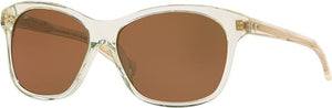 COSTA DEL MAR WOMEN'S SARASOTA RECTANGULAR SUNGLASSES, SHINY SEAFOAM CRYSTAL/SHELL/COPPER POLARIZED-580G, 57