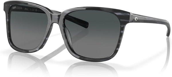 COSTA DEL MAR MAY SUNGLASSES, BREAKTHROUGH BLACK/GREY GRADIENT 580G, 57