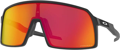 OAKLEY MEN'S SUTRO LOW BRIDGE FIT RECTANGULAR SUNGLASSES, MATTE BLACK/PRIZM RUBY, OO9406A 37