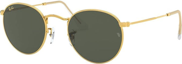 RAY-BAN ROUND METAL SUNGLASSES, LEGEND GOLD/G-15 GREEN, RB3447 50