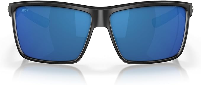 COSTA DEL MAR MENS RICONCITO RECTANGULAR SUNGLASSES, MATTE BLUE FIREWORK/GRAY SILVER MIRRORED, 60