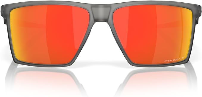 OAKLEY FUTURITY SUN RECTANGULAR SUNGLASSES, SATIN GREY SMOKE/PRIZM RUBY POLARIZED, OO9482 57