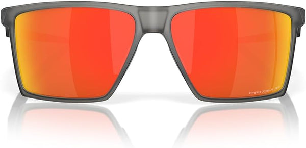 OAKLEY FUTURITY SUN RECTANGULAR SUNGLASSES, SATIN GREY SMOKE/PRIZM RUBY POLARIZED, OO9482 57