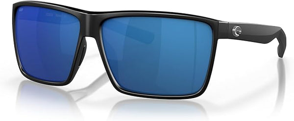 COSTA DEL MAR MAN SUNGLASSES, MATTE BLACK FRAME - BLUE MIRROR LENSES - 63