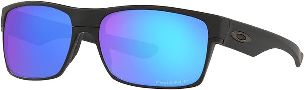 OAKLEY MEN'S TWOFACE SQUARE SUNGLASSES, MATTE BLACK/PRIZM SAPPHIRE POLARIZED, OO9189 60