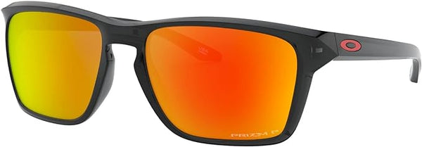 OAKLEY MEN'S SYLAS RECTANGULAR SUNGLASSES, BLACK INK/PRIZM RUBY POLARIZED, OO9448 60