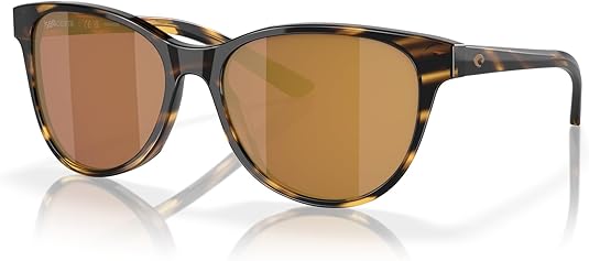 COSTA DEL MAR CATHERINE SUNGLASSES, TORTOISE/GOLD MIRRORED 580G, 57