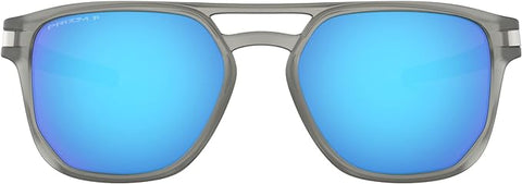 OAKLEY MEN'S LATCH BETA SQUARE SUNGLASSES, MATTE GREY INK/PRIZM SAPPHIRE IRIDIUM POLARIZED, OO9436 54