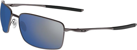 OAKLEY MEN'S SQUARE WIRE RECTANGULAR SUNGLASSES, CEMENT/ICE IRIDIUM, OO4075 60