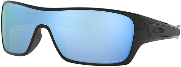 OAKLEY MEN'S TURBINE ROTOR RECTANGULAR SUNGLASSES, POLISHED BLACK/PRIZM DEEP WATER POLARIZED, OO9307 32