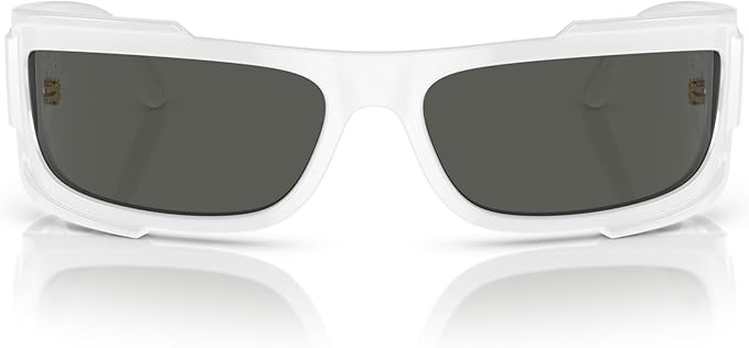 VERSACE MAN SUNGLASSES WHITE FRAME, DARK GREY LENSES, 67