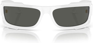 VERSACE MAN SUNGLASSES WHITE FRAME, DARK GREY LENSES, 67