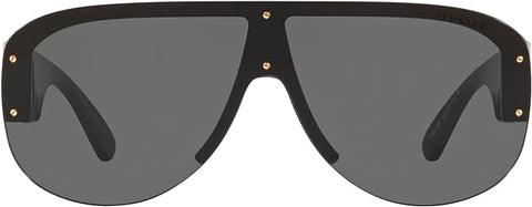 VERSACE MAN SUNGLASSES BLACK FRAME, DARK GREY LENSES, 0MM