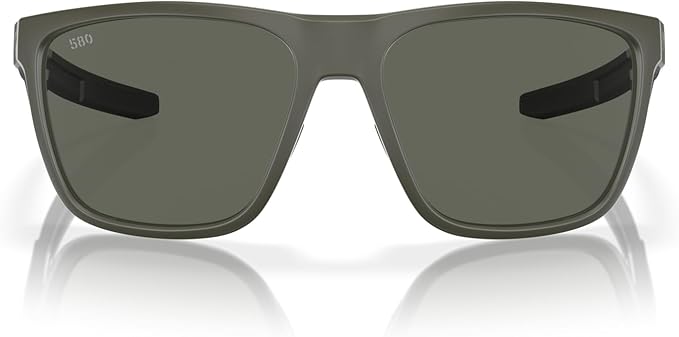 COSTA DEL MAR FERG SUNGLASSES, MATTE OLIVE/GREY POLARIZED 580G, 59