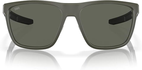 COSTA DEL MAR FERG SUNGLASSES, MATTE OLIVE/GREY POLARIZED 580G, 59