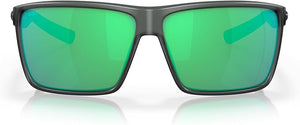 COSTA DEL MAR MAN SUNGLASSES MATTE SMOKE CRYSTAL FRAME, GREEN MIRROR LENSES, 63