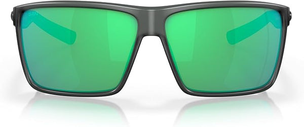 COSTA DEL MAR MAN SUNGLASSES MATTE SMOKE CRYSTAL FRAME, GREEN MIRROR LENSES, 63