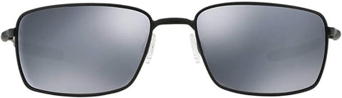 OAKLEY MEN'S SQUARE WIRE RECTANGULAR SUNGLASSES, MATTE BLACK/BLACK IRIDIUM POLARIZED, OO4075 60