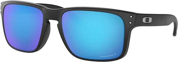 OAKLEY MEN'S HOLBROOK SQUARE SUNGLASSES, MATTE BLACK/PRIZM SAPPHIRE IRIDIUM POLARIZED, OO9102 55