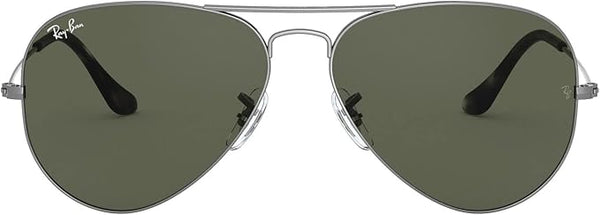 RAY-BAN AVIATOR CLASSIC Matte Grey/G-15 Green, 62-WF